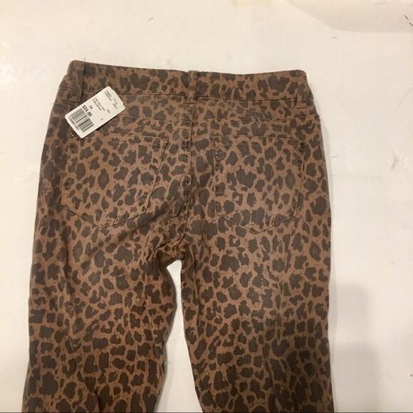 NWT Y2K LEOPARD ANIMAL PRINT JEANS 24 - Picture 2 of 6